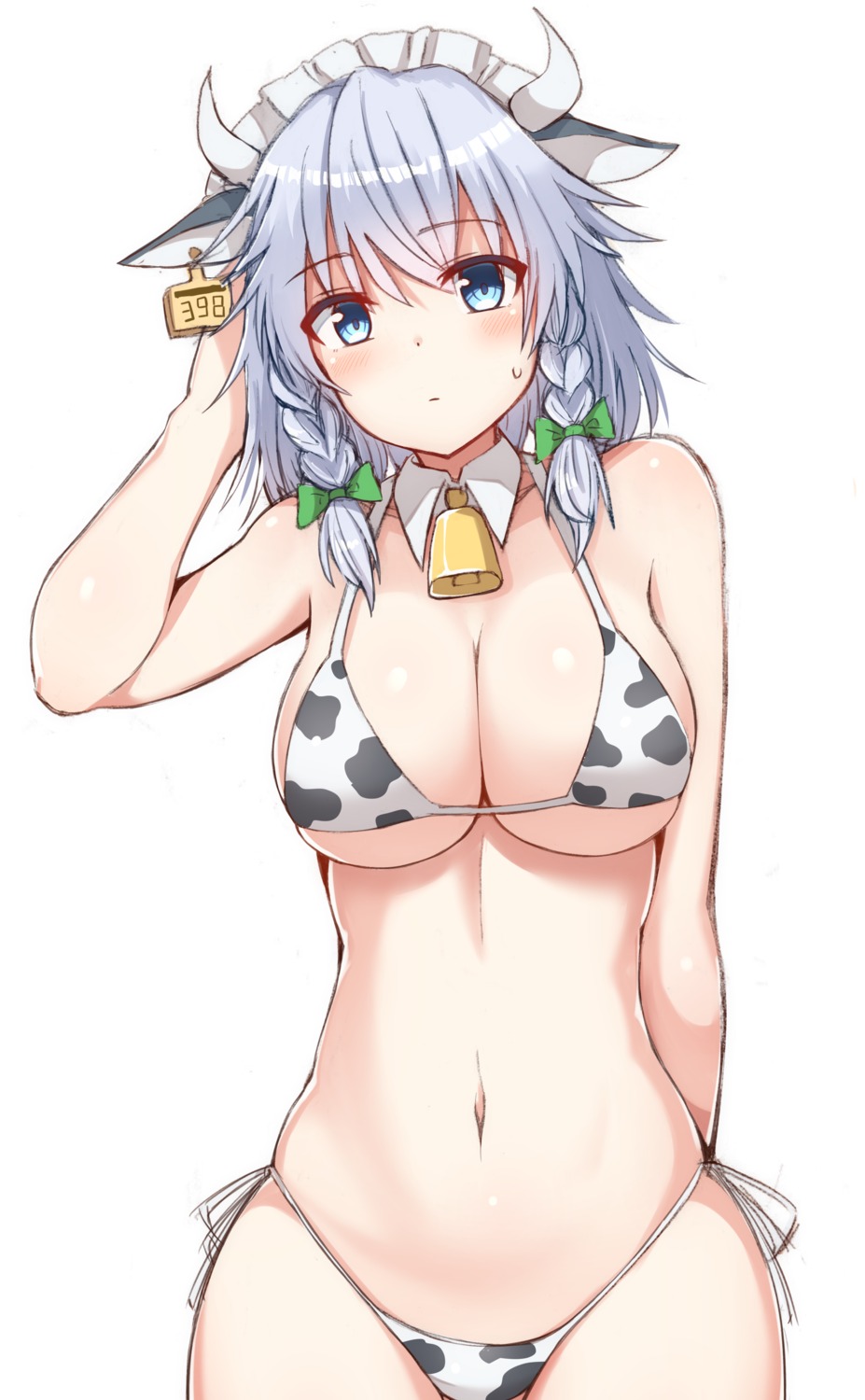 animal_ears bikini horns izayoi_sakuya swimsuits taki_sandstone touhou