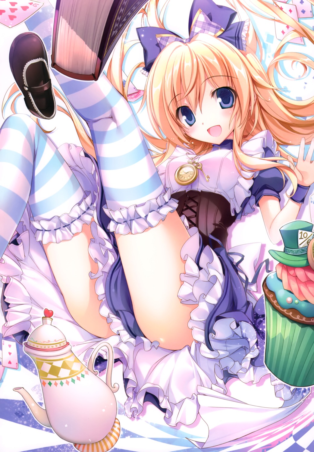 dress karory possible_duplicate skirt_lift thighhighs