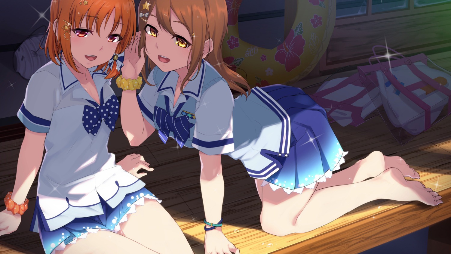 kunikida_hanamaru love_live! seifuku takami_chika yamaori_(yamaorimon)