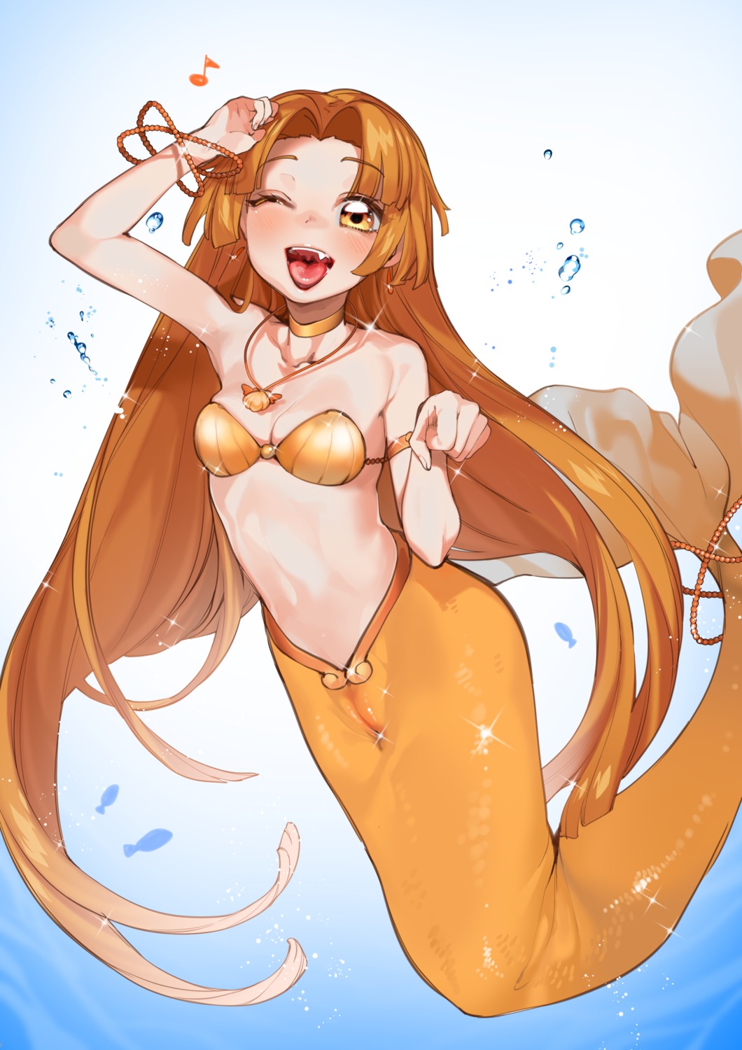 Mermaid Girl With Pussy Hair