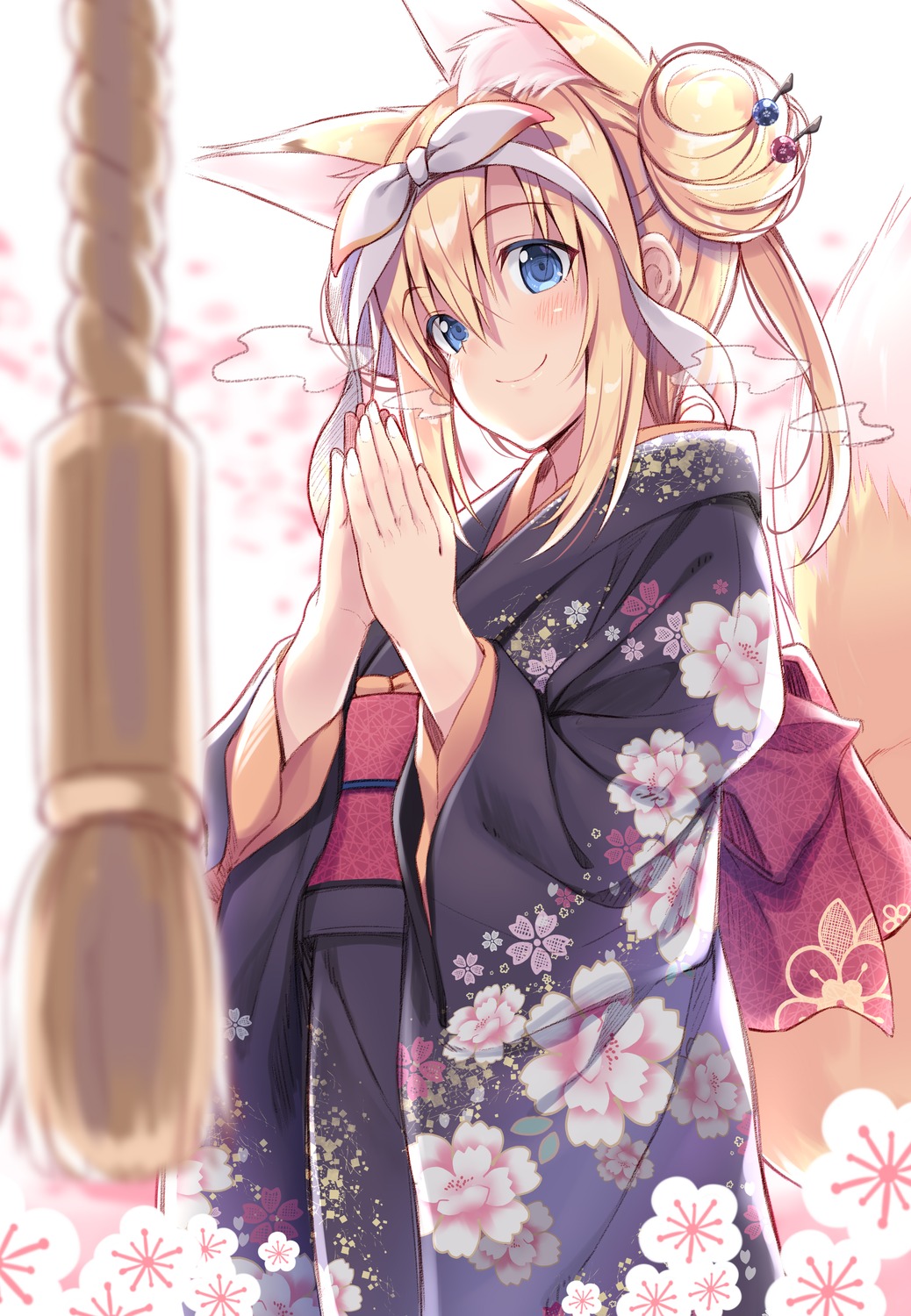 animal_ears kimono kitsune nozomi_tsubame