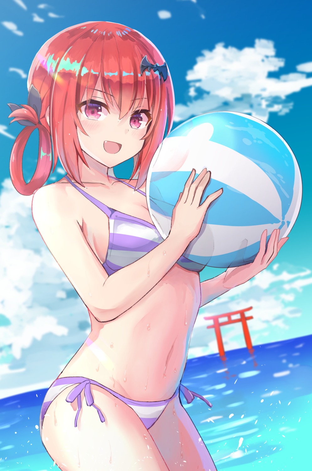 bikini cleavage gabriel_dropout kurumizawa_satanichia_mcdowell swimsuits tenma-gav wet