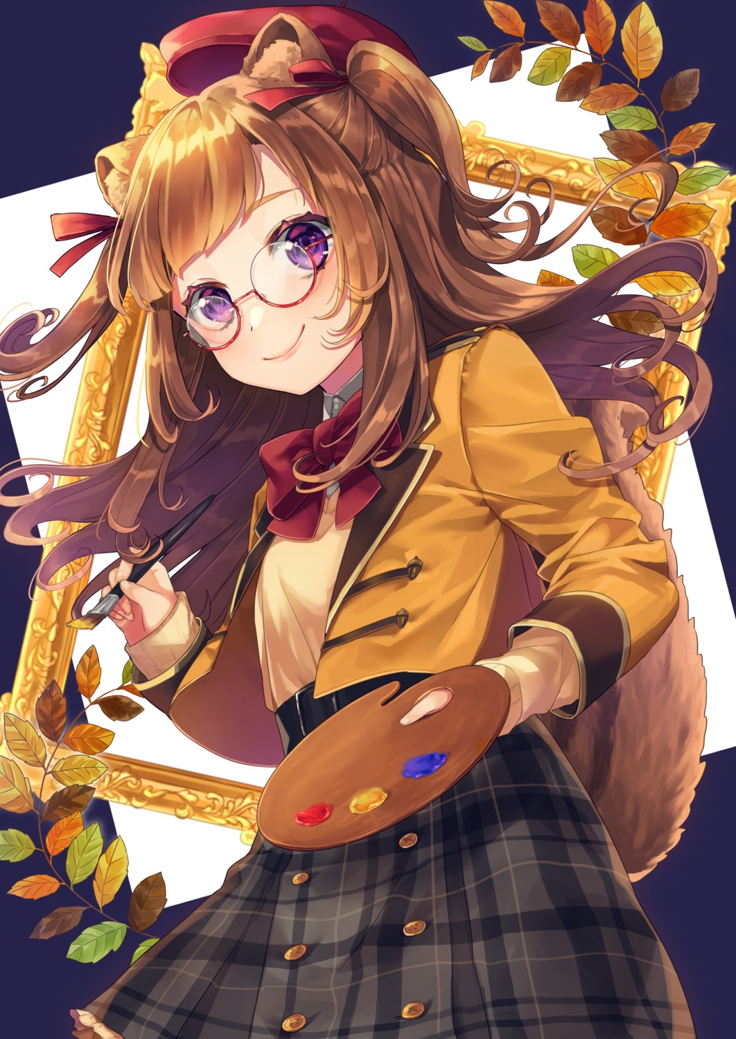 animal_ears megane shinotarou_(nagunaguex) sweater tail