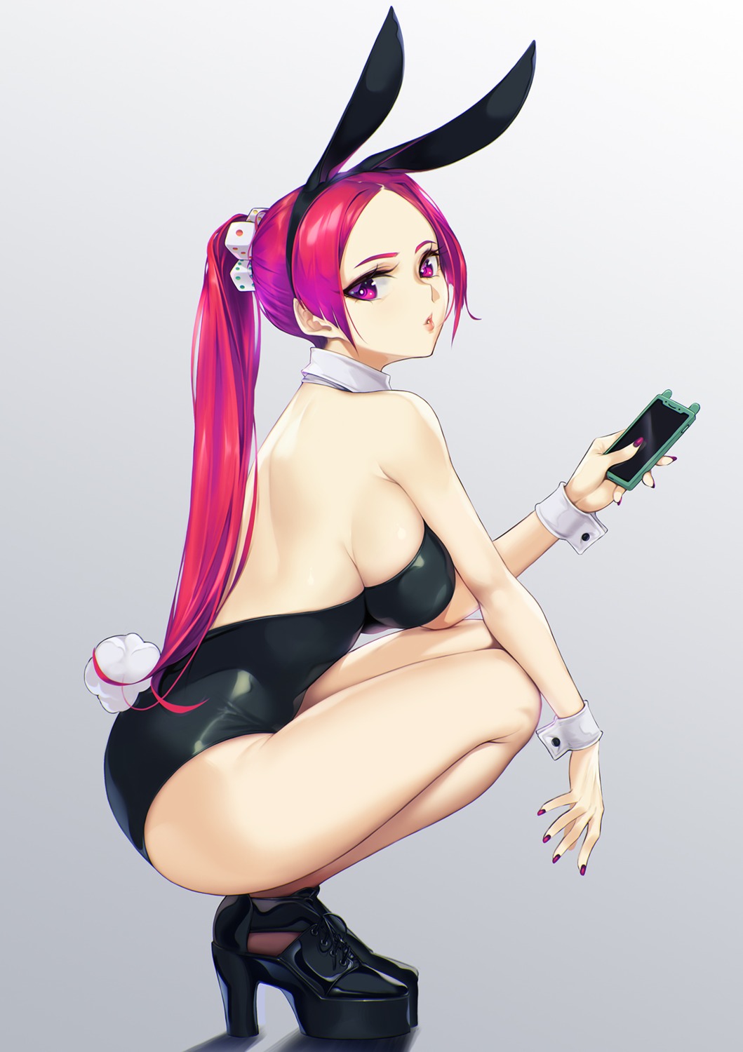 animal_ears blueorca bunny_ears bunny_girl heels no_bra tail