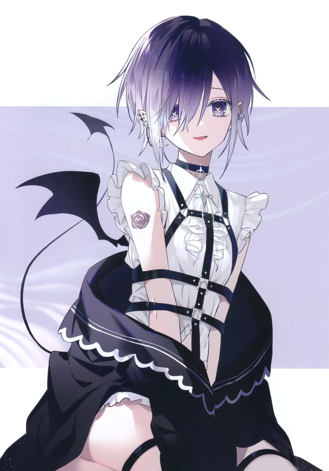 bondage devil garter kazune_haka mizuiro_no_bara pointy_ears tail tattoo wings