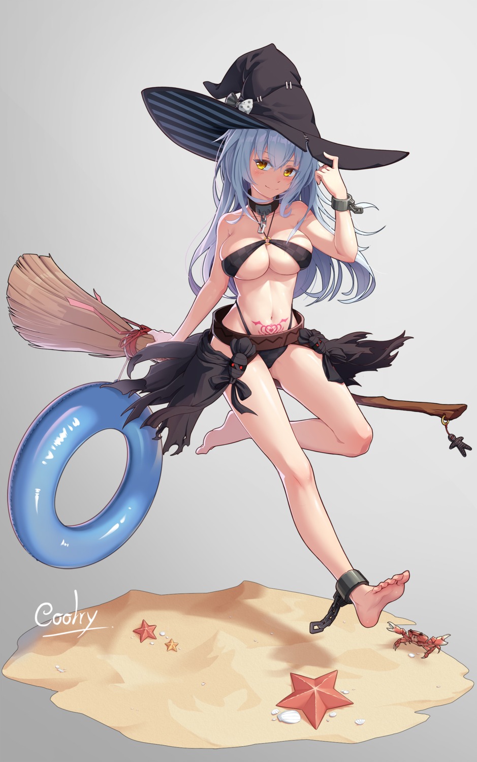 bikini coolry feet phantasy_star_online_2 swimsuits tattoo witch