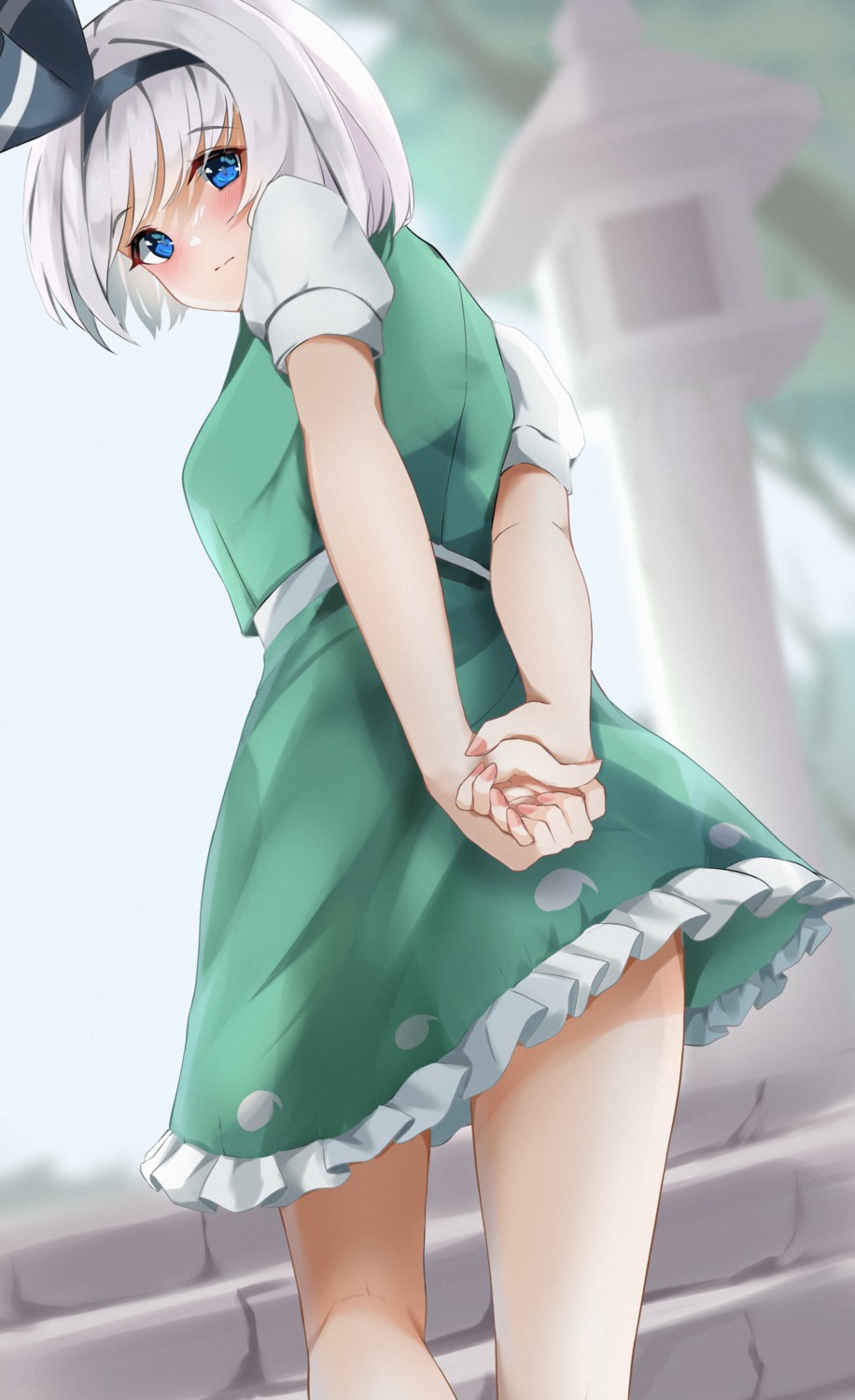 258n konpaku_youmu skirt_lift touhou