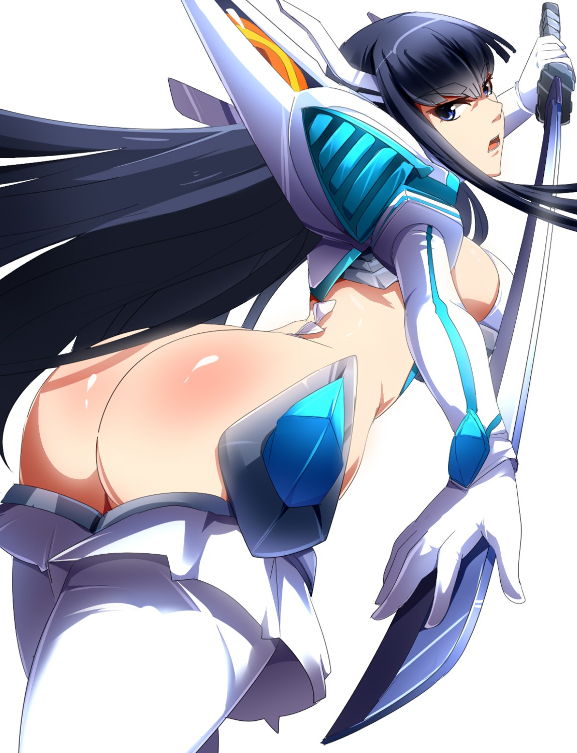 ass bodysuit junketsu kill_la_kill kiryuuin_satsuki sword thighhighs umakatsuhai