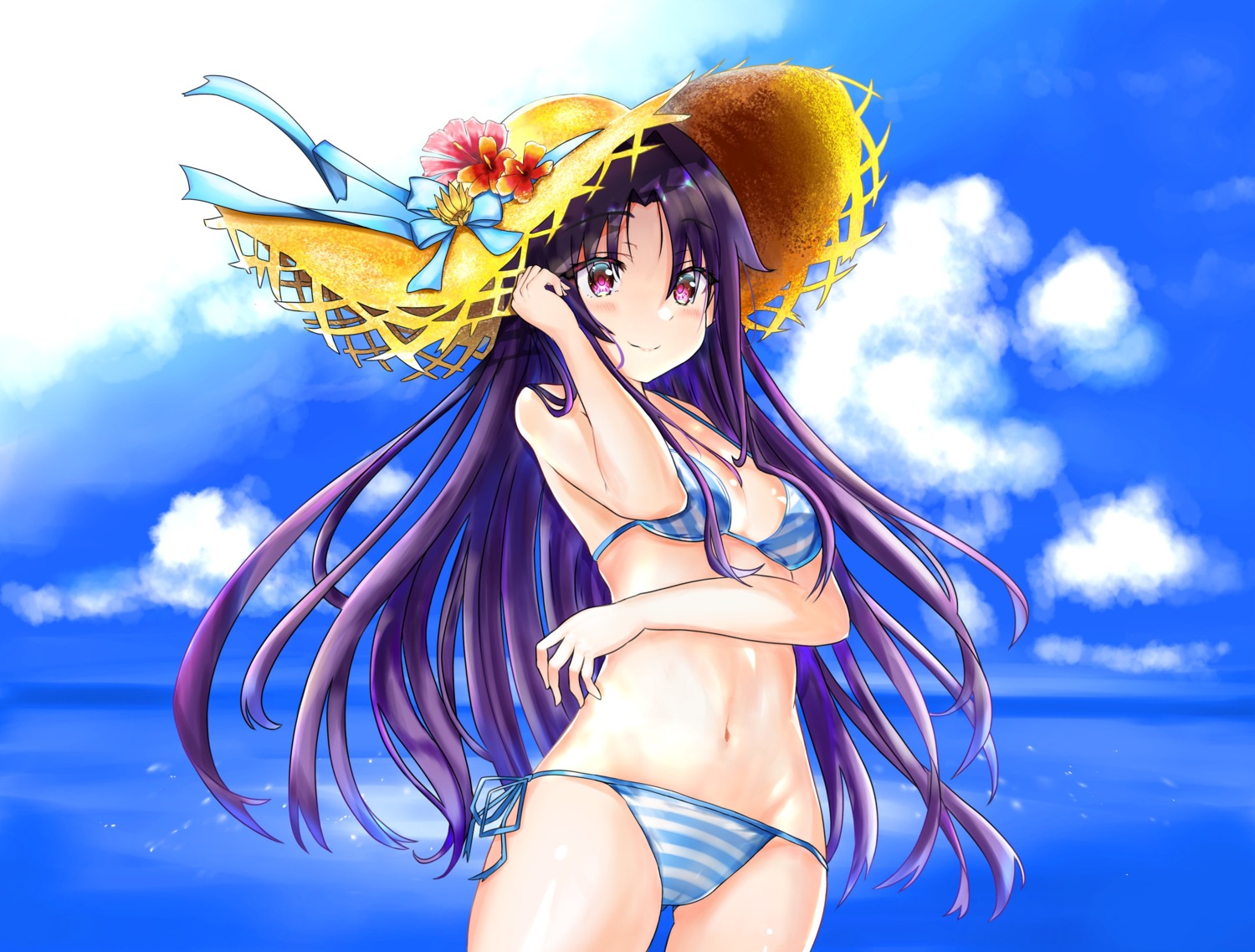 bikini cameltoe cleavage konno_yuuki sugishi swimsuits sword_art_online