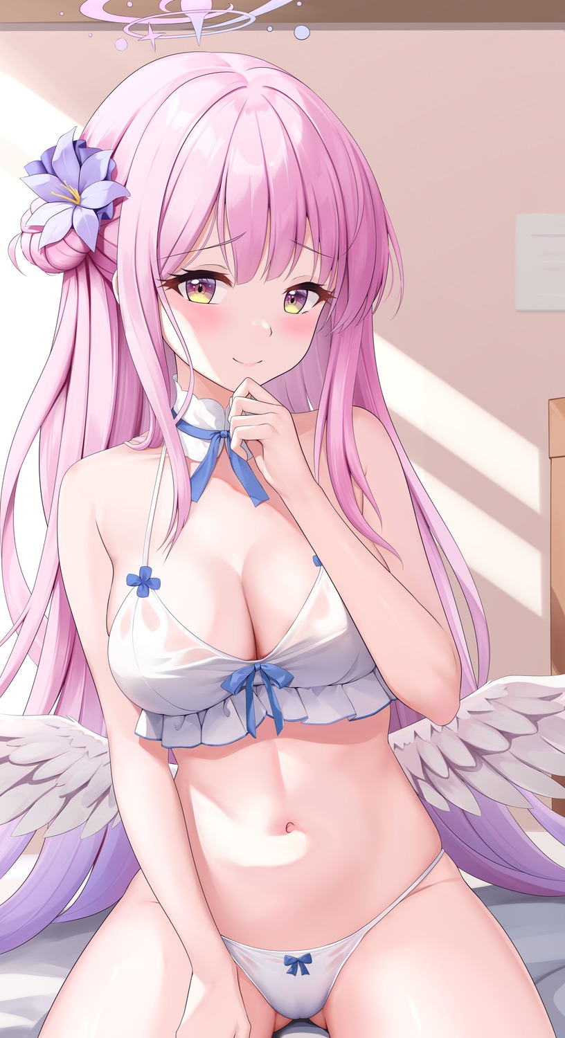 angel bikini blue_archive misono_mika see_through shenqi_(toid310) swimsuits wings