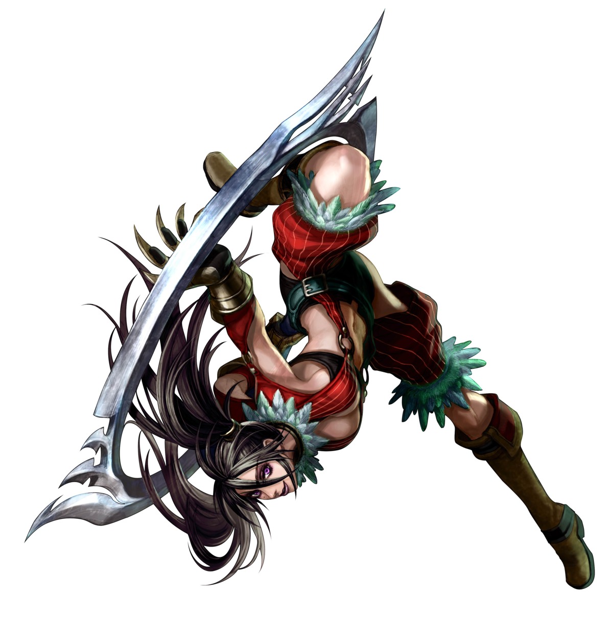 cleavage no_bra soul_calibur soul_calibur_iv tira weapon