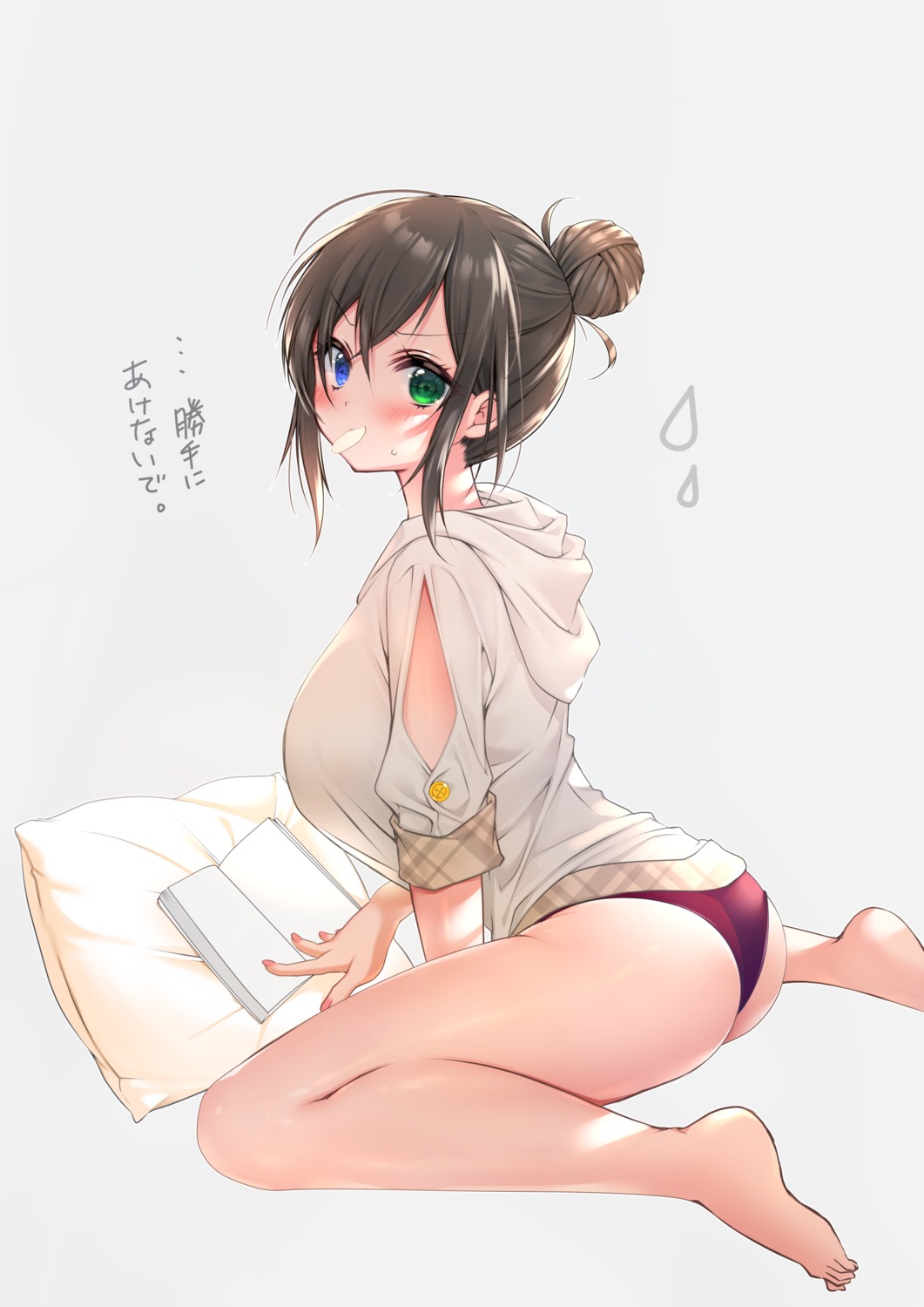 ass heterochromia pantsu thong yoruhoshi_owl