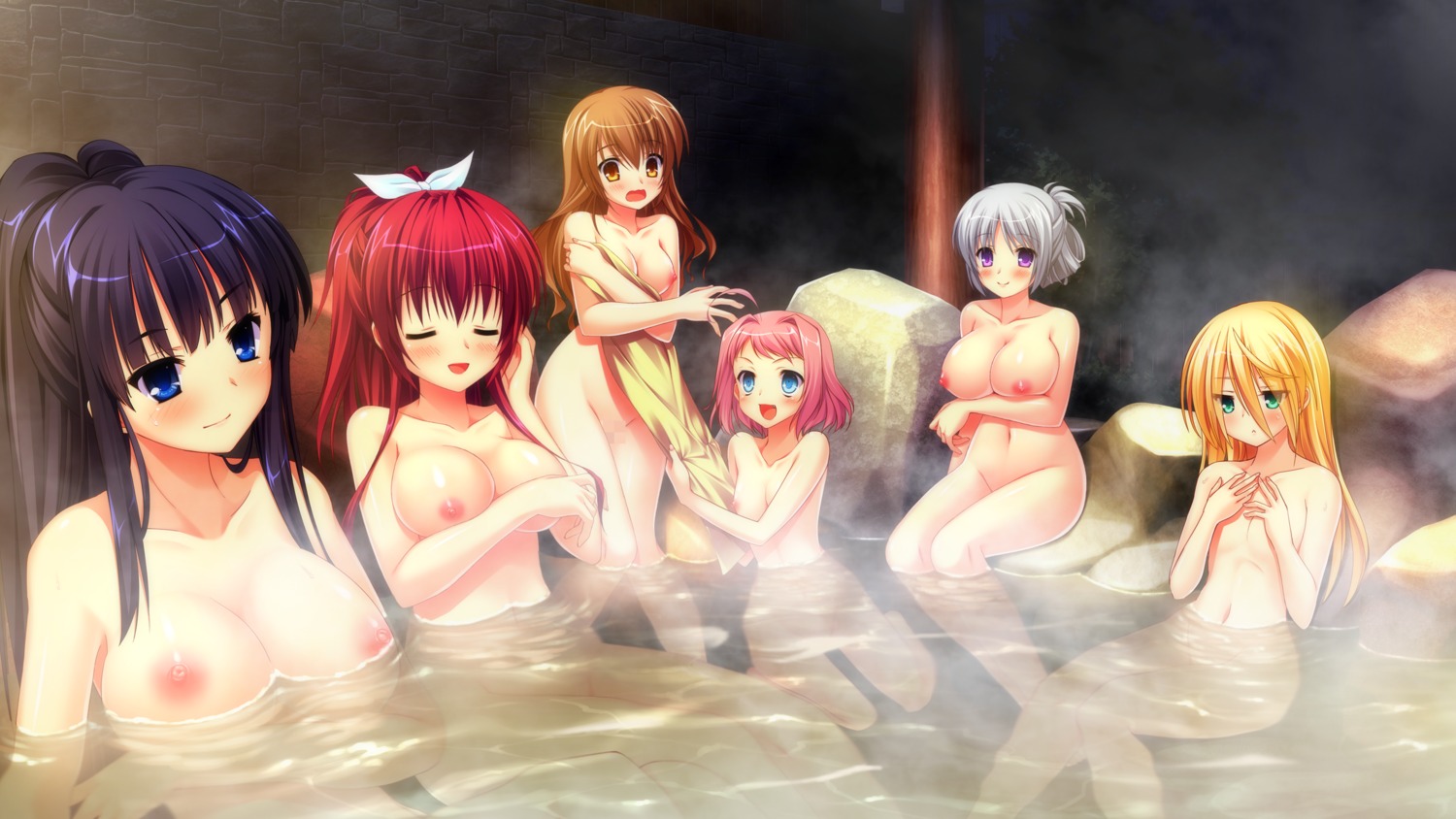 censored chuablesoft game_cg loli lovera_bride mikami_haruka mutou_kurihito naked omigawa_hitomi onsen pussy sakuranomori_misaki sasha_(lovera_bride) takano_yuki yuki_nao