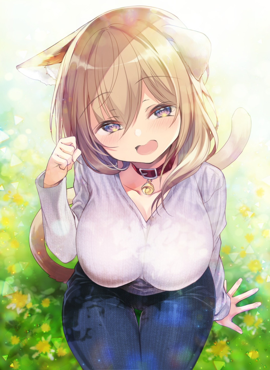 animal_ears katase_shiori nekomimi saisou sweater tail uchi_no_kaisha_no_chiisai_senpai_no_hanashi