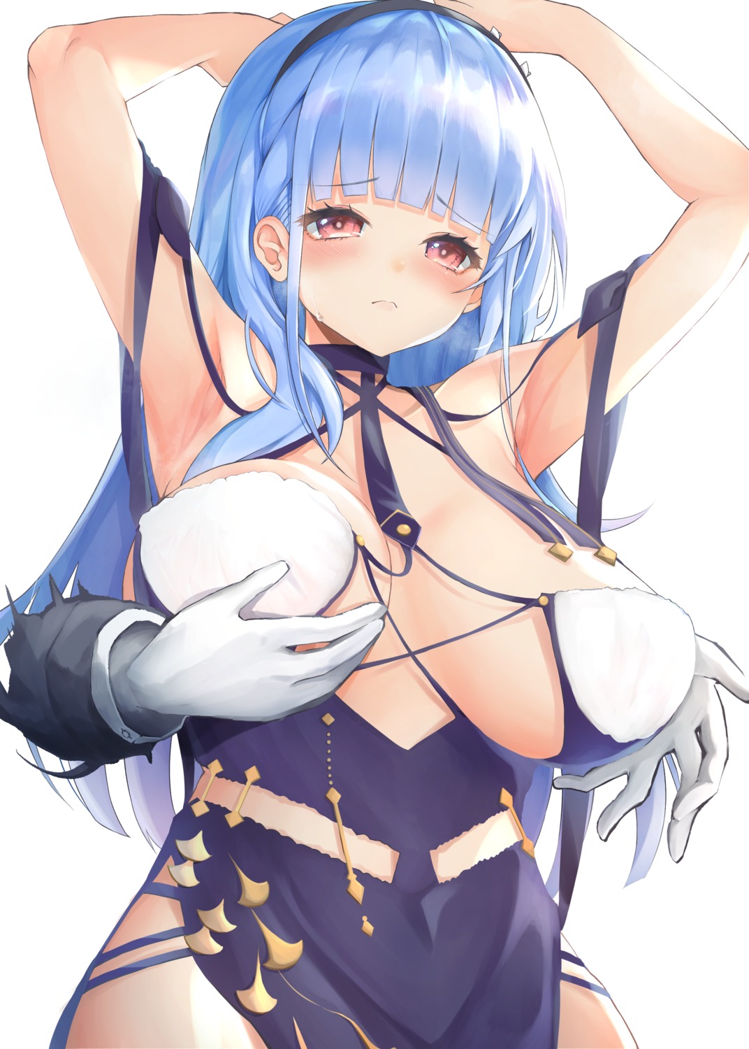 azur_lane breast_hold chinadress dido_(azur_lane) mizuno_tera no_bra