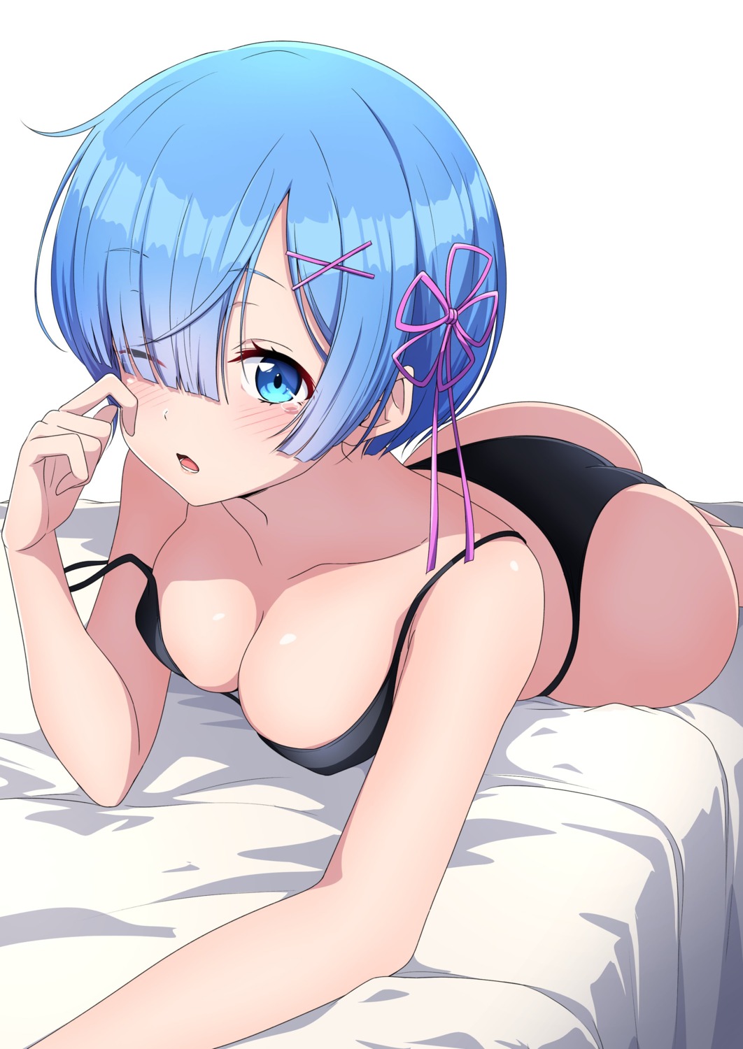 ass bra nishizuki_shino pantsu re_zero_kara_hajimeru_isekai_seikatsu rem_(re_zero)