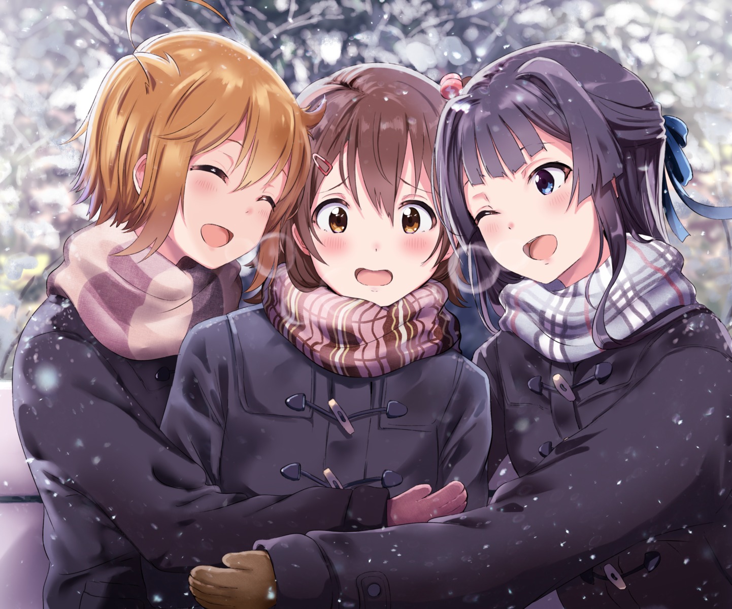 ibuki_tsubasa kasuga_mirai mogami_shizuka shiokazunoko the_idolm@ster the_idolm@ster_million_live! yuri