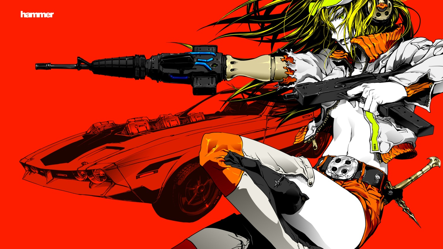 gun nagimiso thighhighs wallpaper