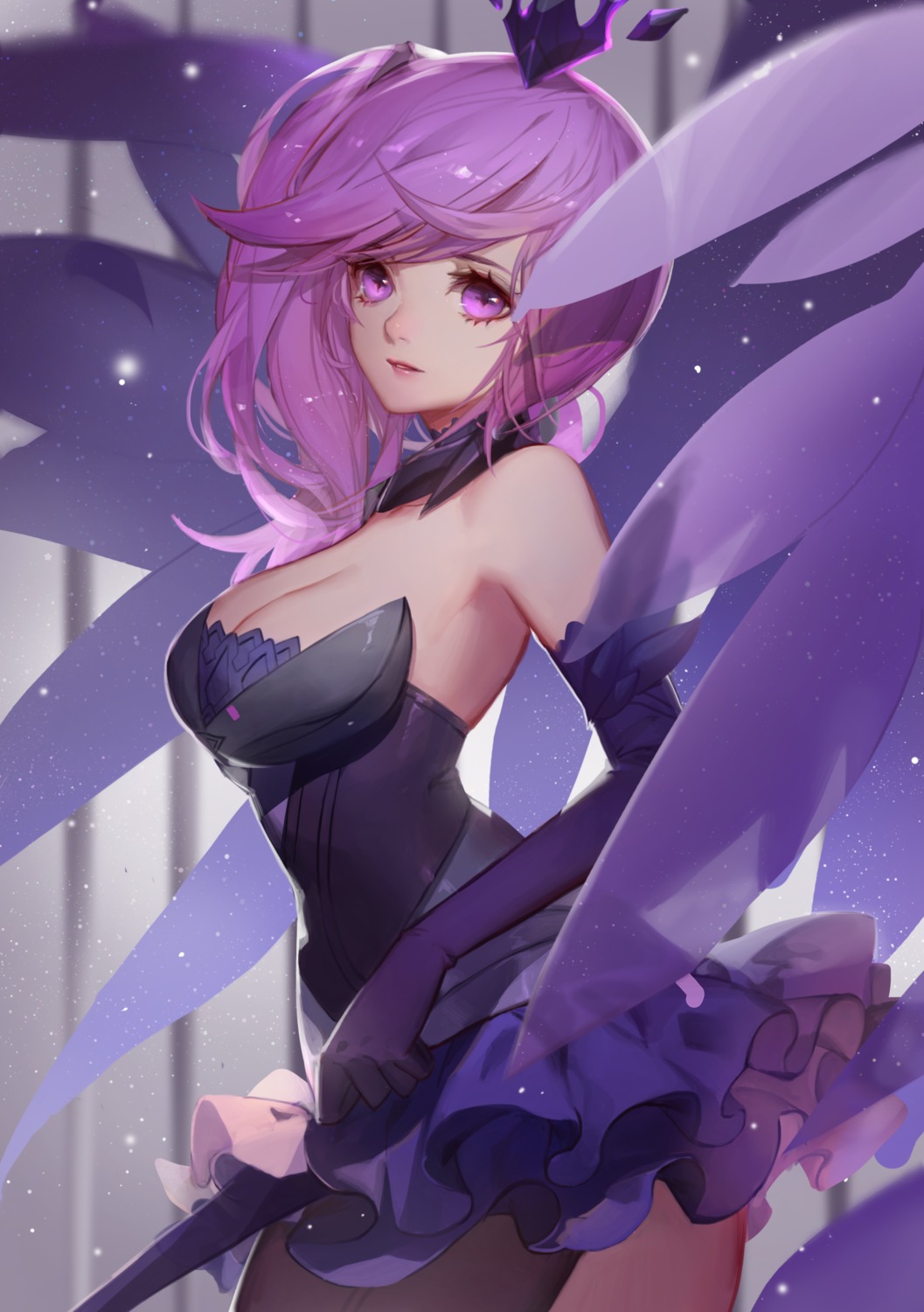 dress league_of_legends luxanna_crownguard pantyhose songjikyo wings