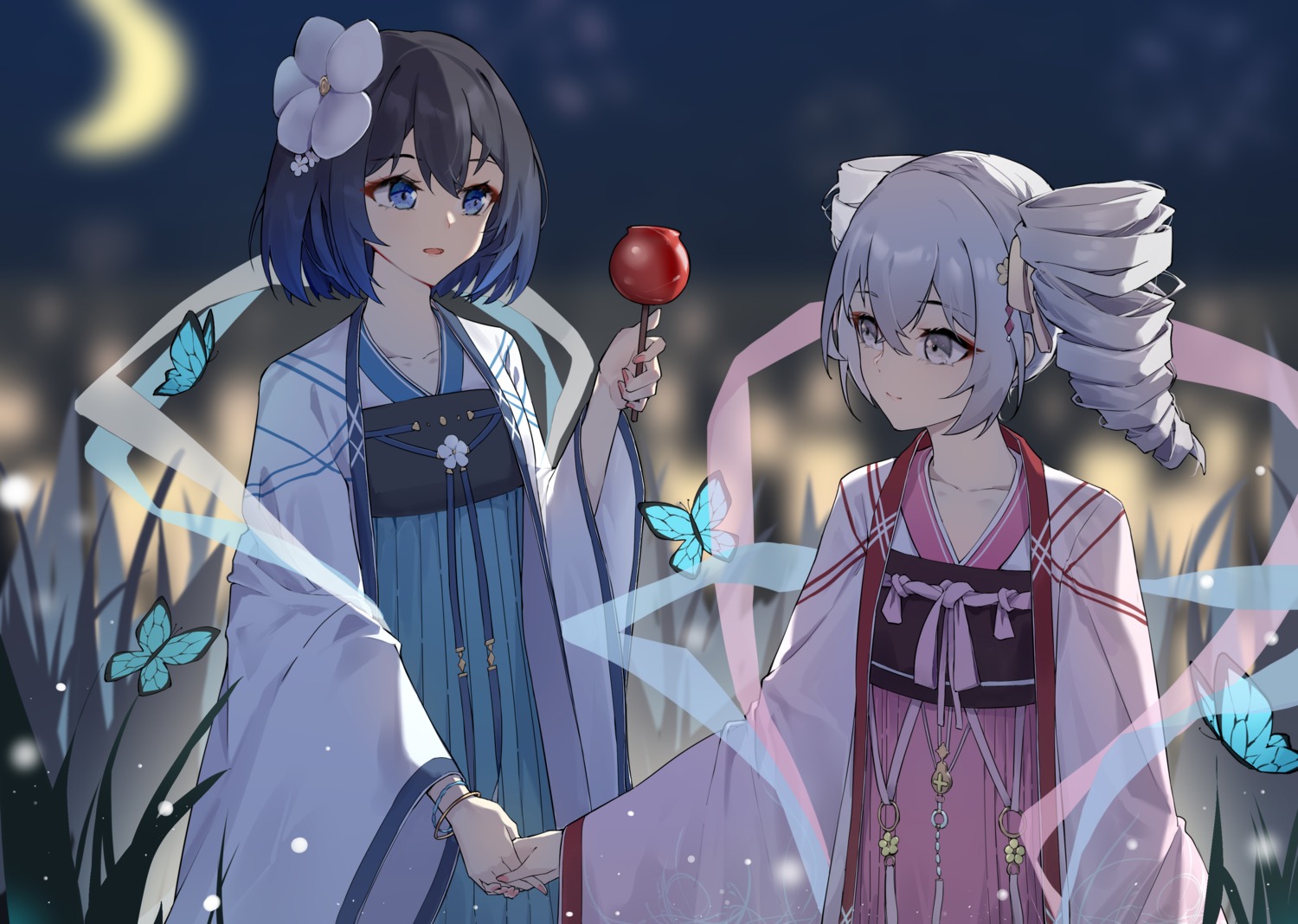 asian_clothes benghuai_xueyuan bronya_zaychik honkai_impact kuo_(kuo114514) seele_vollerei yuri