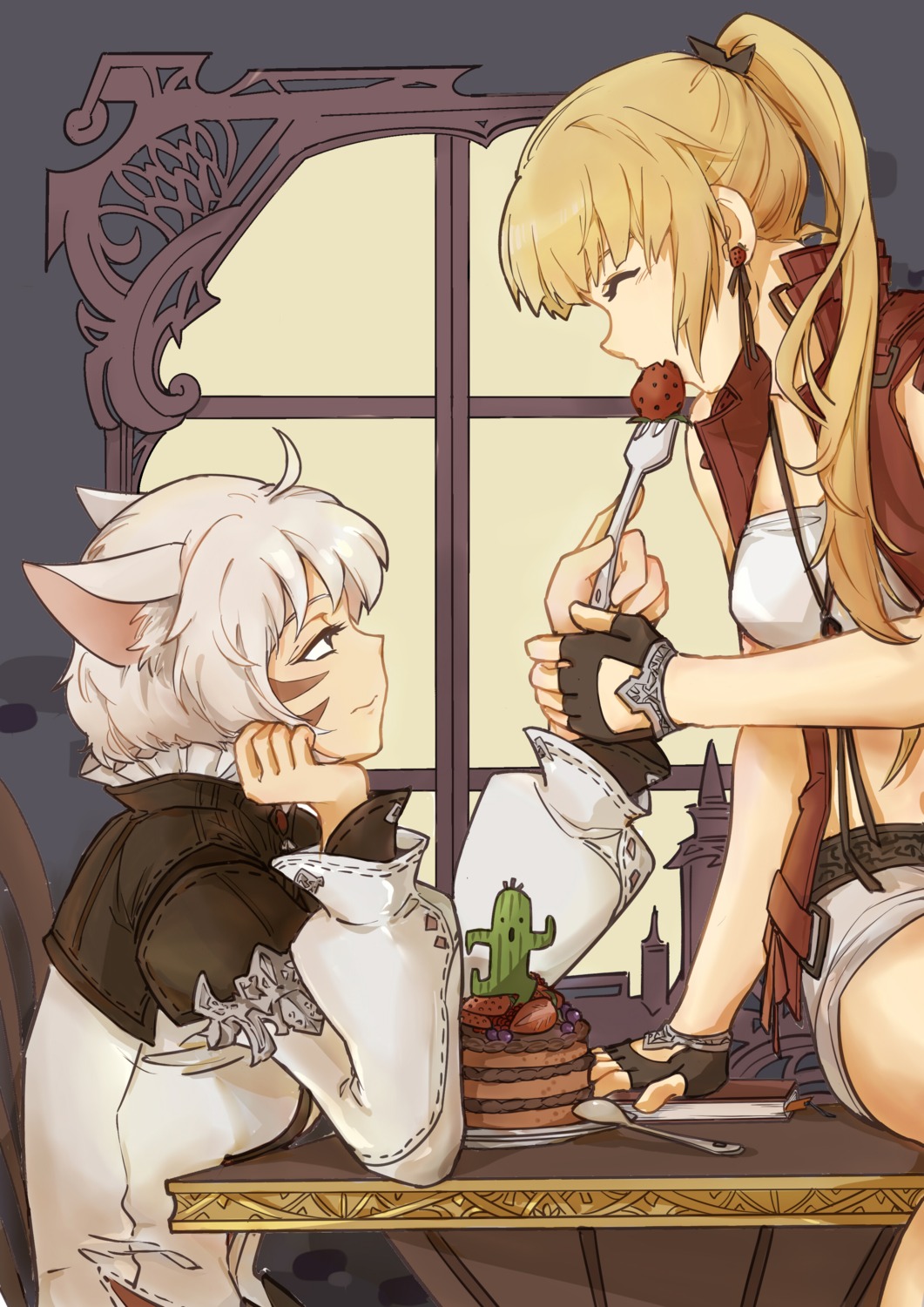 animal_ears final_fantasy final_fantasy_xiv lb_kkk miqo'te y'shtola