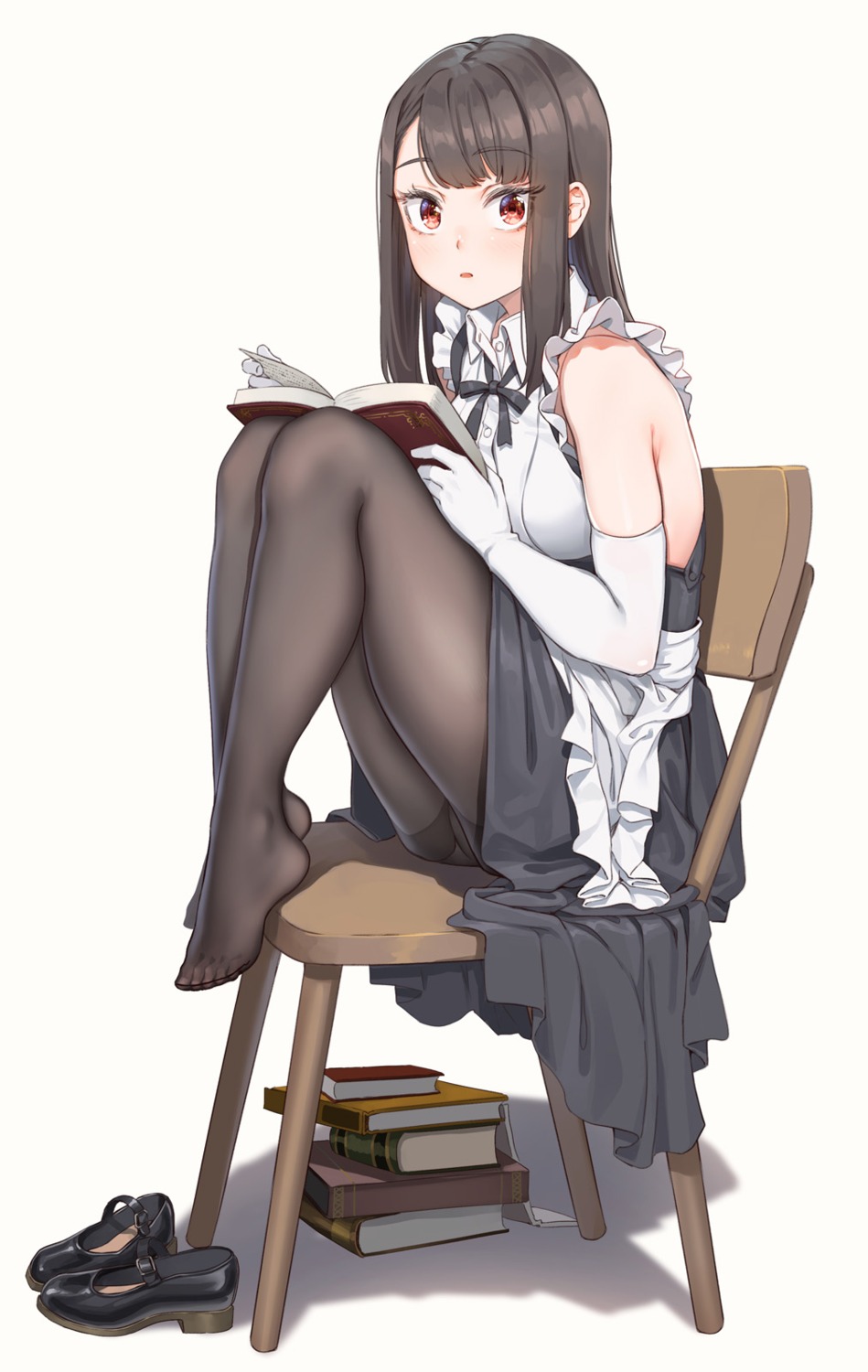 fangxiang_cuoluan feet maid pantsu pantyhose skirt_lift