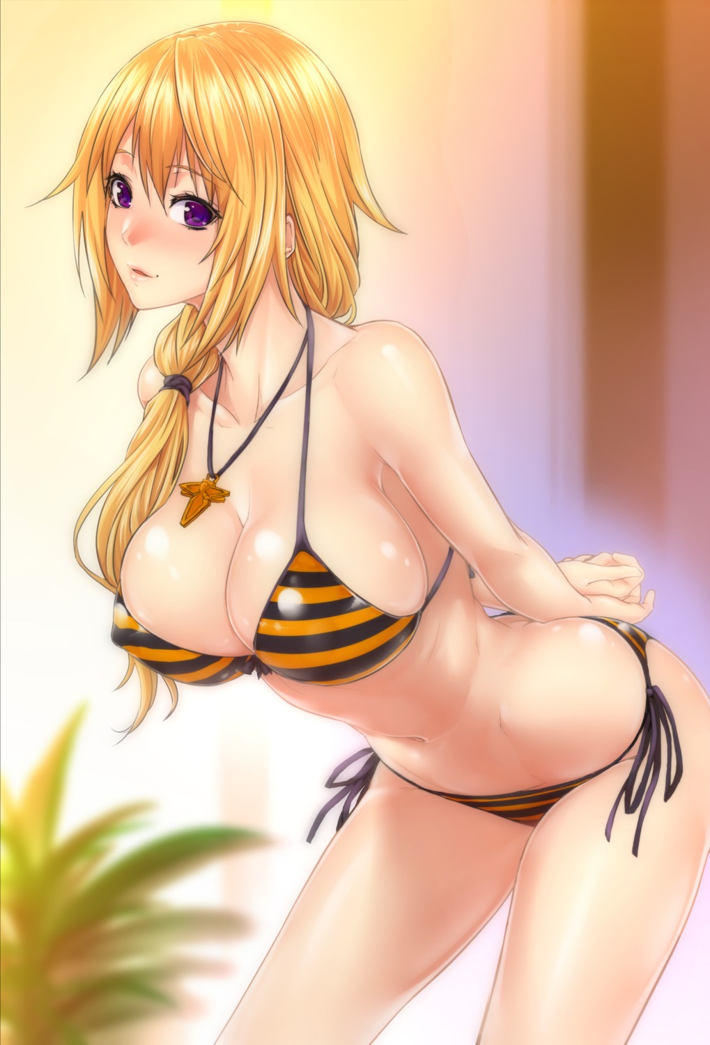 bikini charlotte_dunois cleavage erect_nipples infinite_stratos swimsuits zucchini