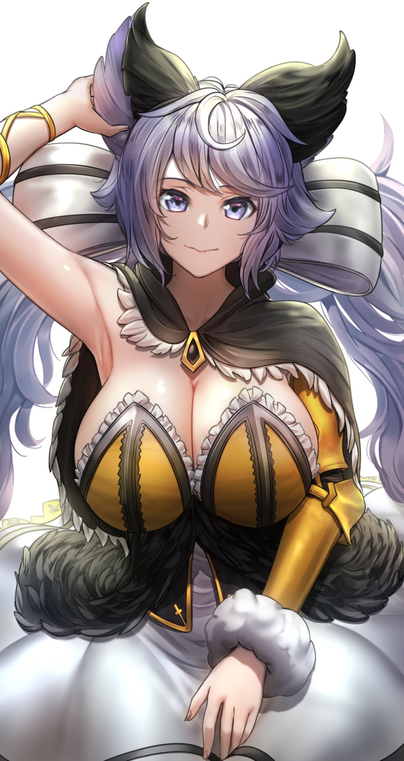 animal_ears braco cleavage dress granblue_fantasy no_bra satyros_(granblue_fantasy)