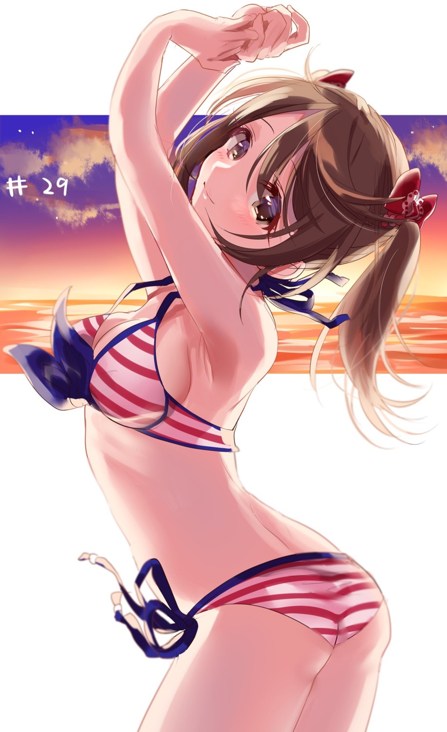 ass bikini cleavage imai_kana maiko_(macaroni) swimsuits the_idolm@ster the_idolm@ster_cinderella_girls the_idolm@ster_cinderella_girls_starlight_stage