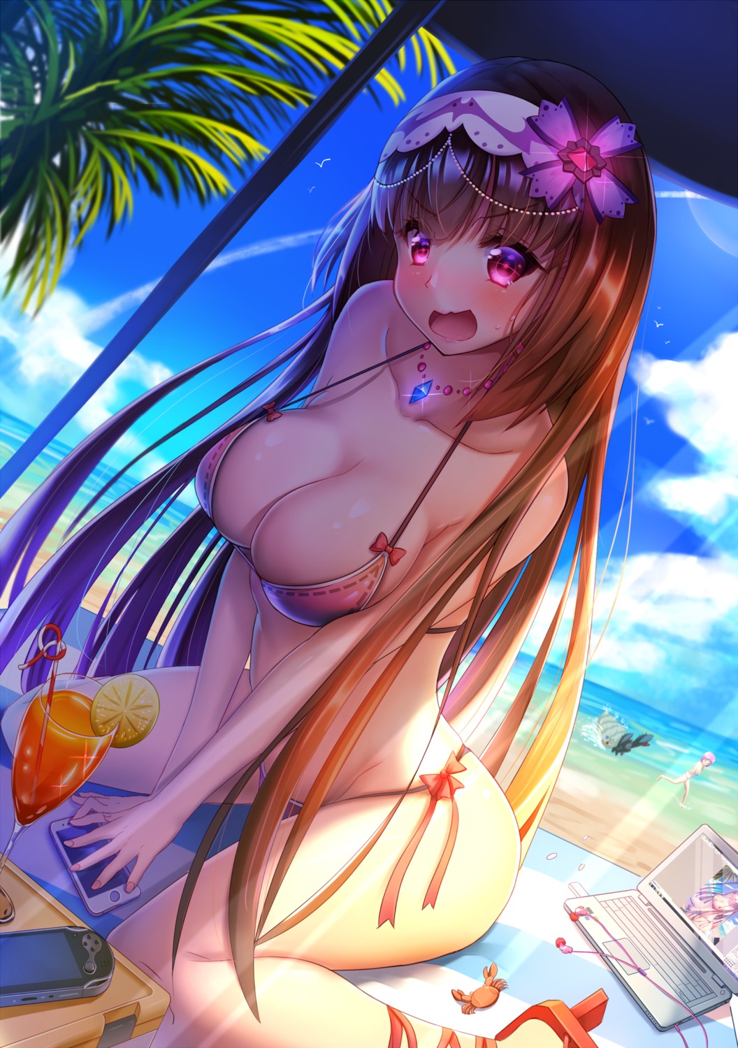 bikini cleavage fate/grand_order meion osakabe-hime_(fate/grand_order) swimsuits