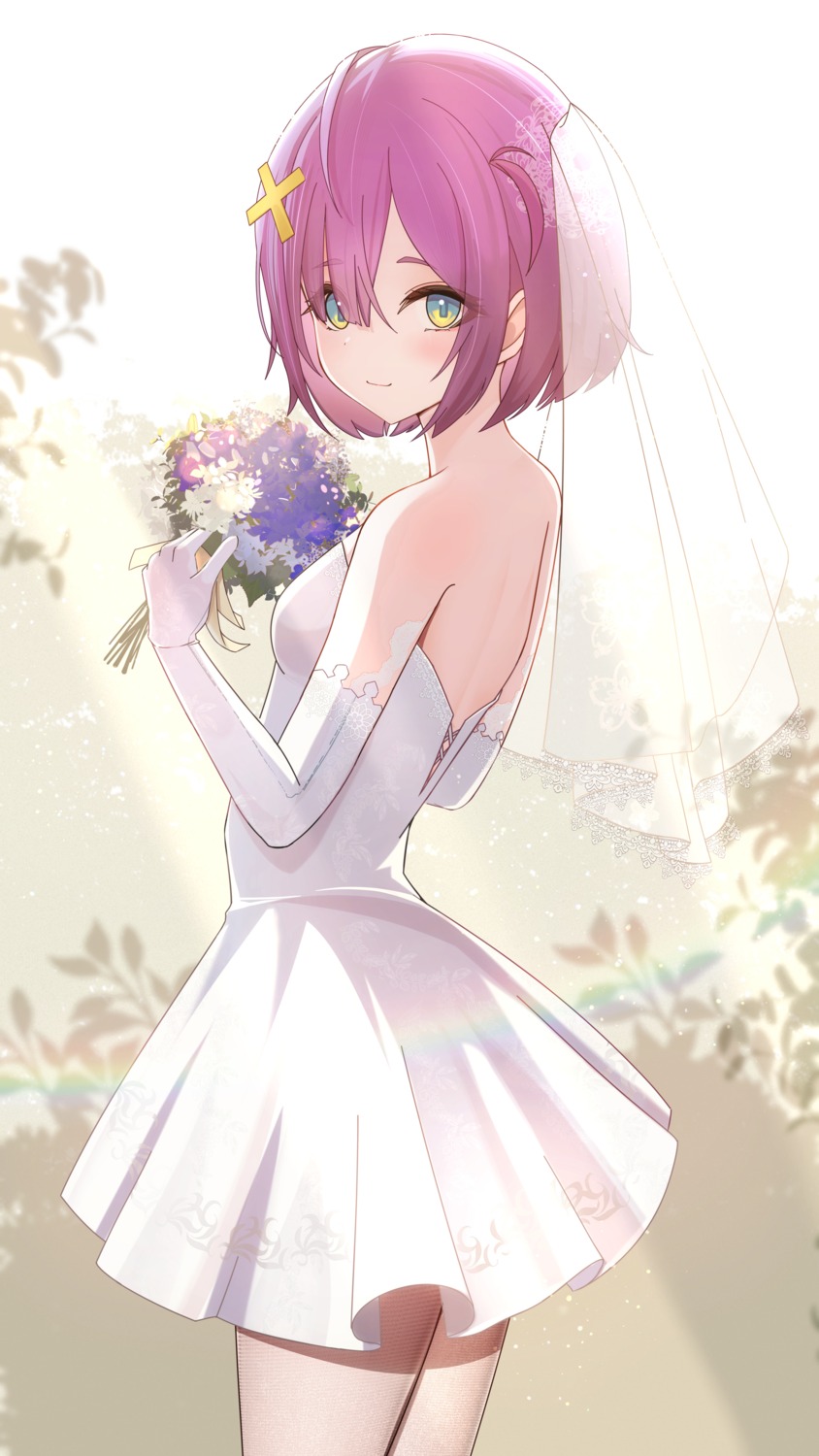 dress no_bra pantyhose sikimosh wedding_dress