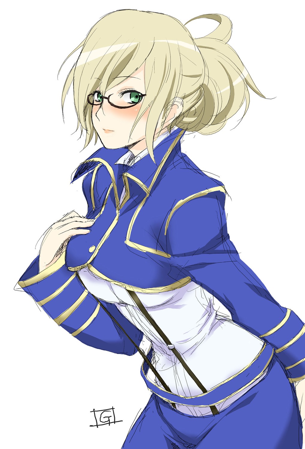 aria_link megane sketch tagme tegami_bachi uniform