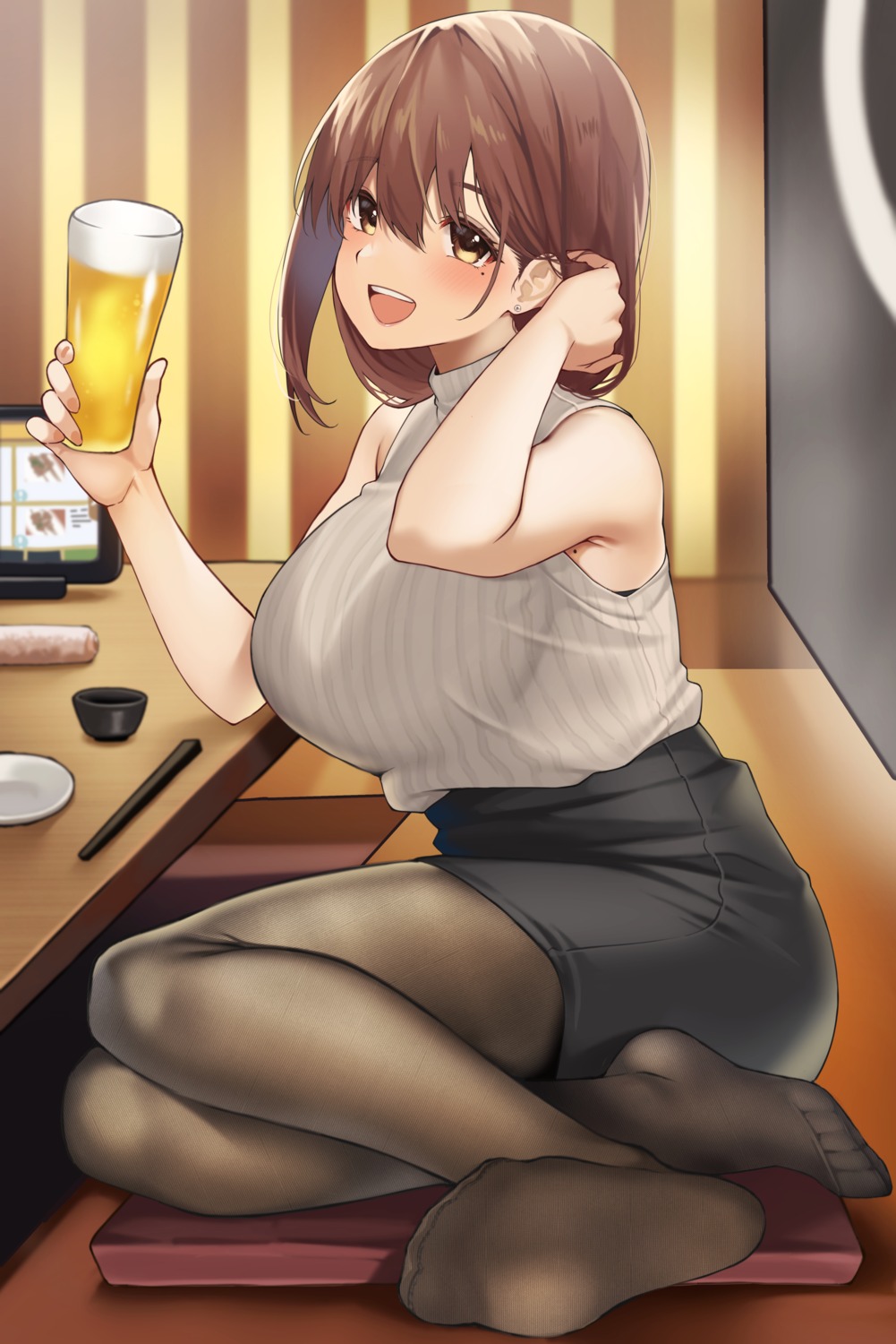 feet ol-chan_(udon.) pantyhose sweater udon.