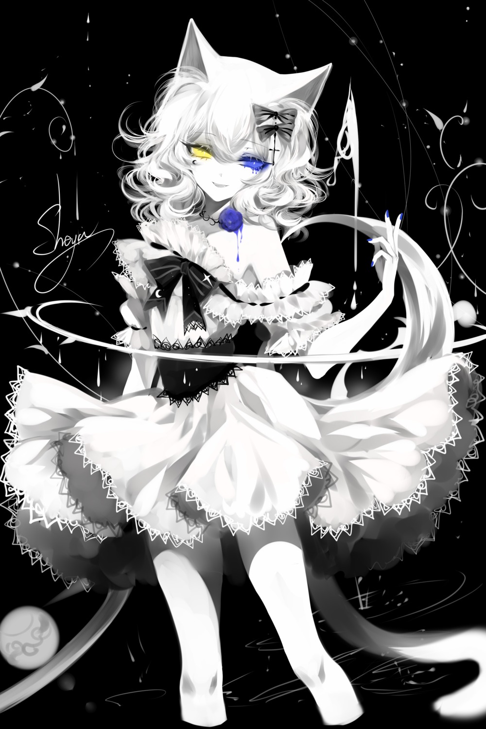 animal_ears heterochromia nekomimi sheya tail