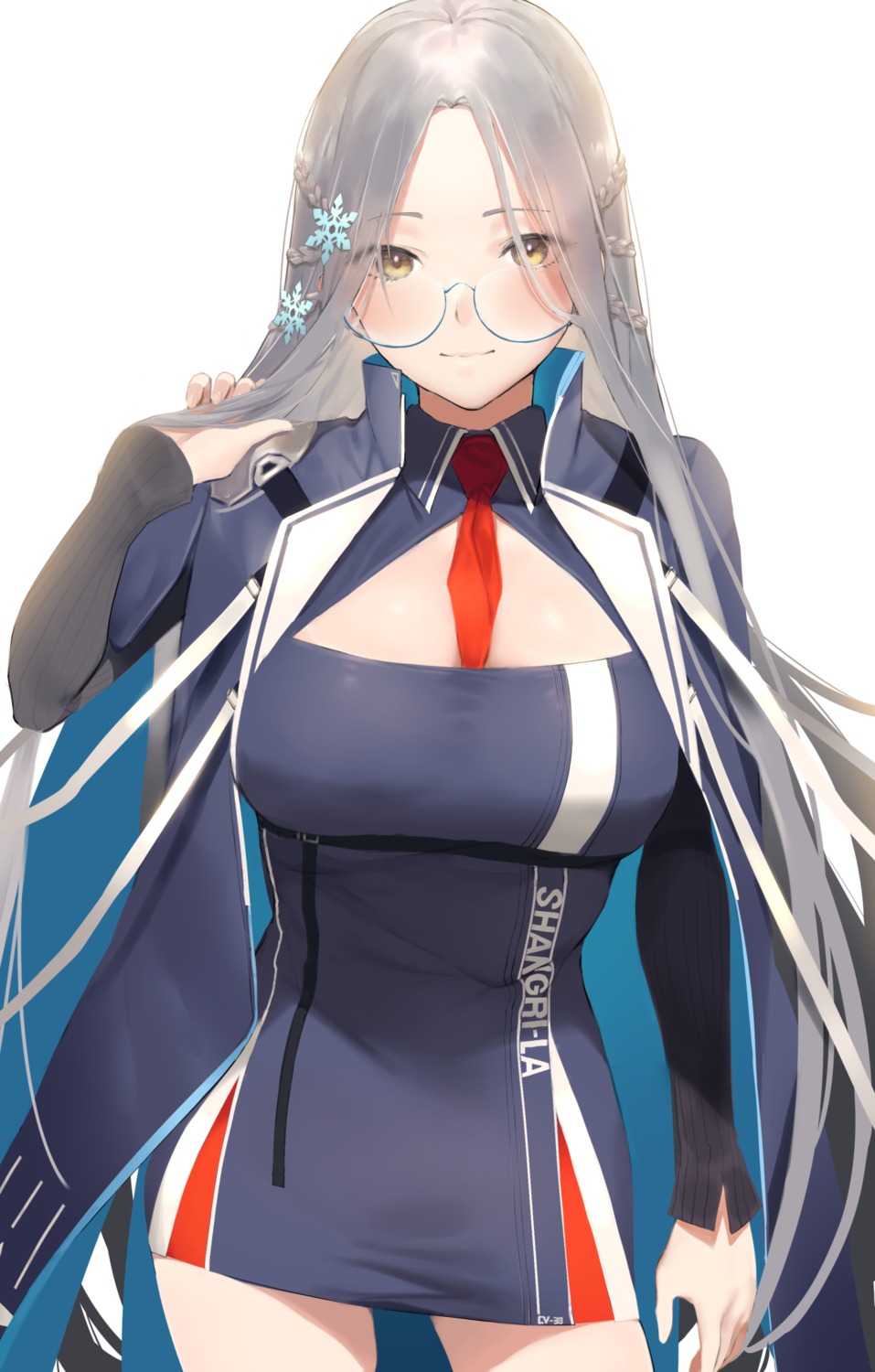 azur_lane megane nekoshoko shangri-la_(azur_lane) uniform