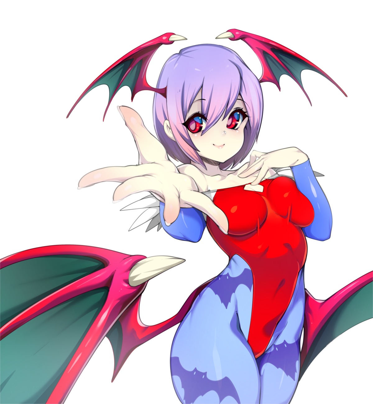 dark_stalkers leotard lilith_aensland pantyhose slugbox wings