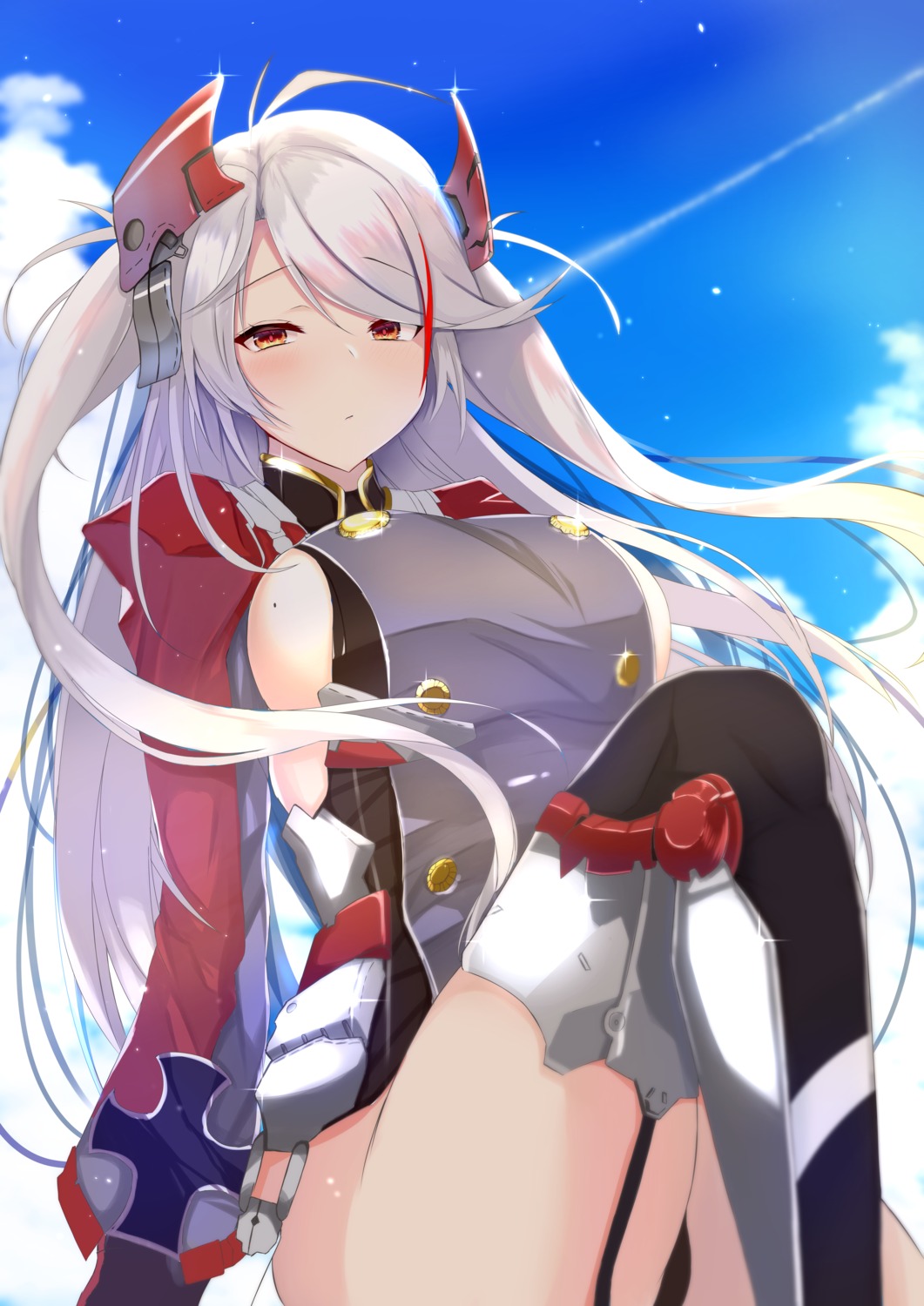 azur_lane nephthys2356 pantsu prinz_eugen_(azur_lane) stockings thighhighs uniform