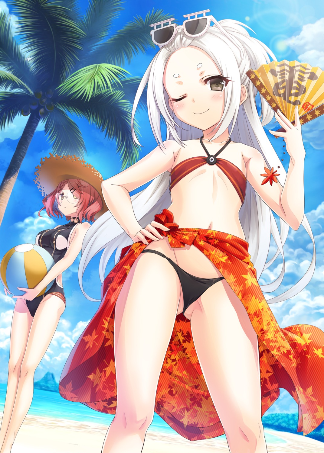 bikini cura denshahime hiyoko_(maitetsu) loli lose maitetsu megane swimsuits thong