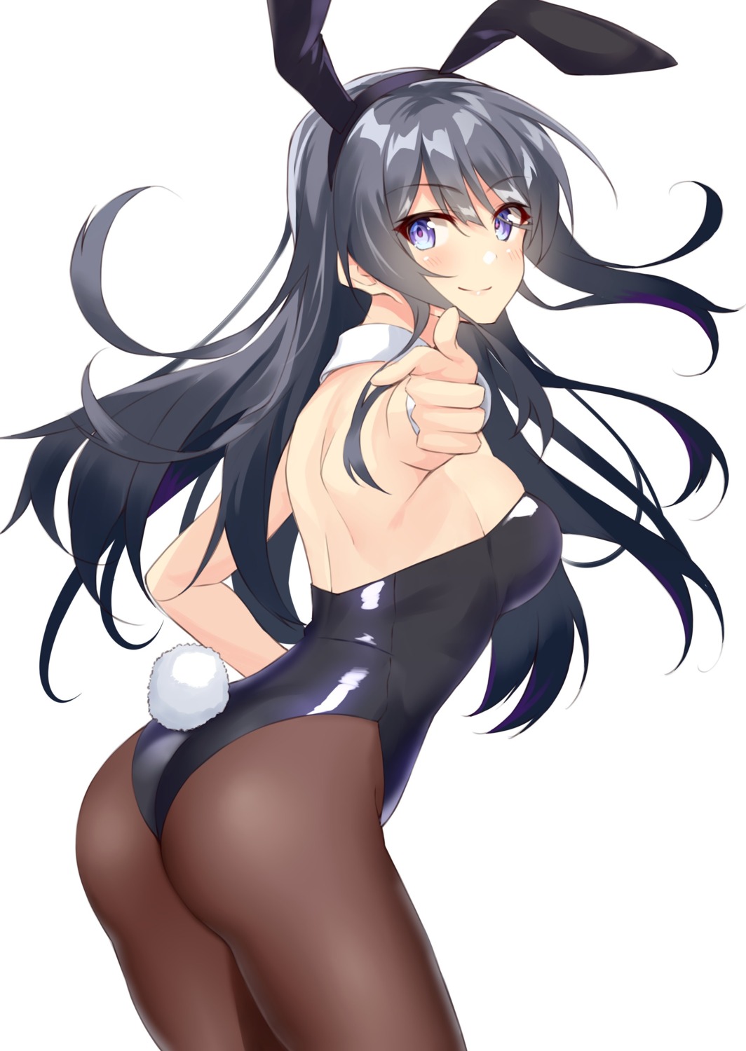 animal_ears ass bunny_ears bunny_girl no_bra pantyhose sakurajima_mai seishun_buta_yarou syunichi tail