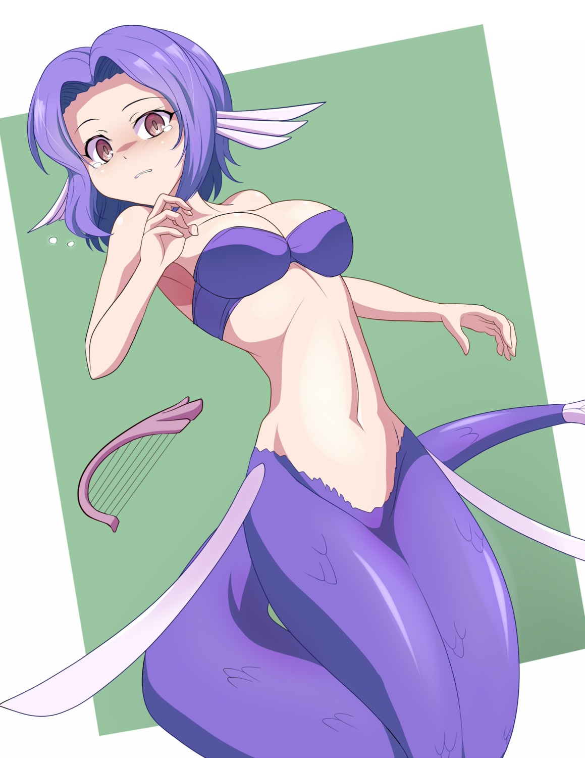 bikini_top clam_curry mermaid monster_girl swimsuits tail