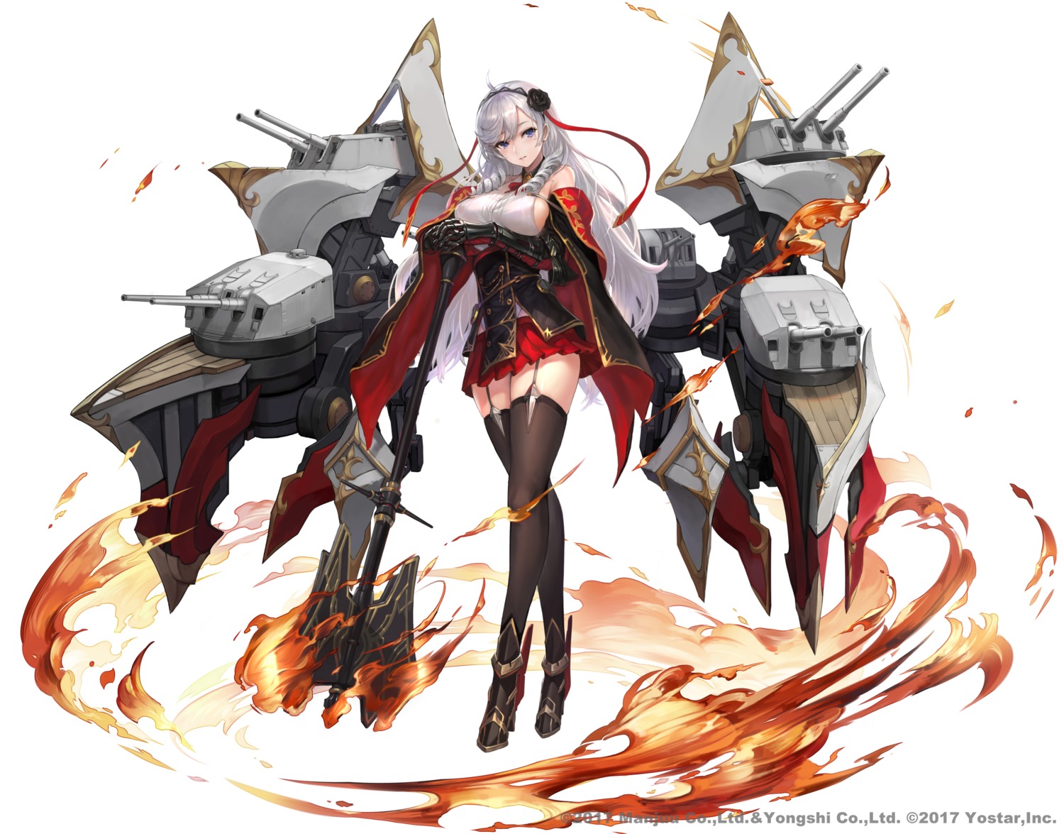 algerie_(azur_lane) armor azur_lane heels stockings thighhighs weapon yoshiku