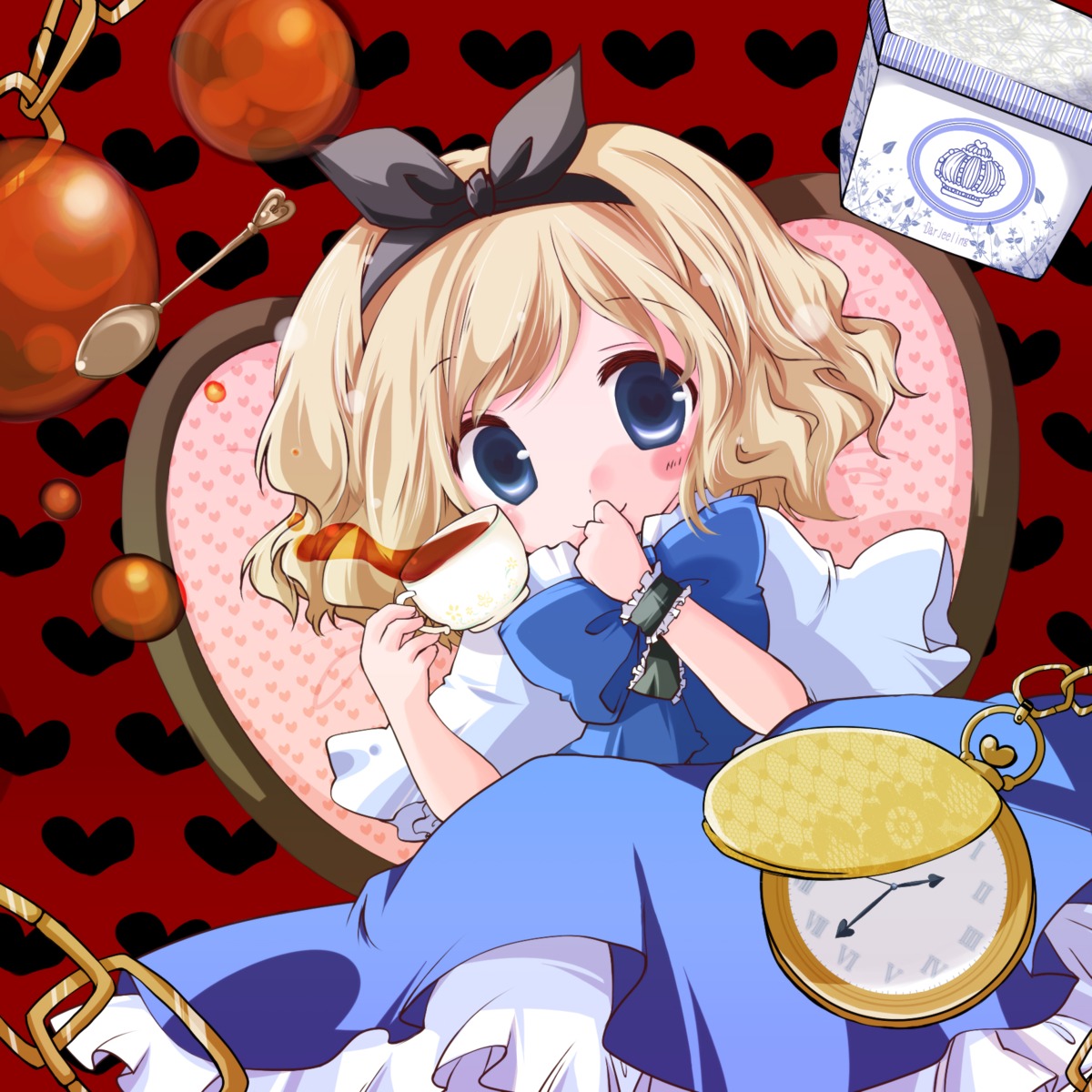 alice_in_wonderland alice_margatroid crossover dress futami_yayoi touhou