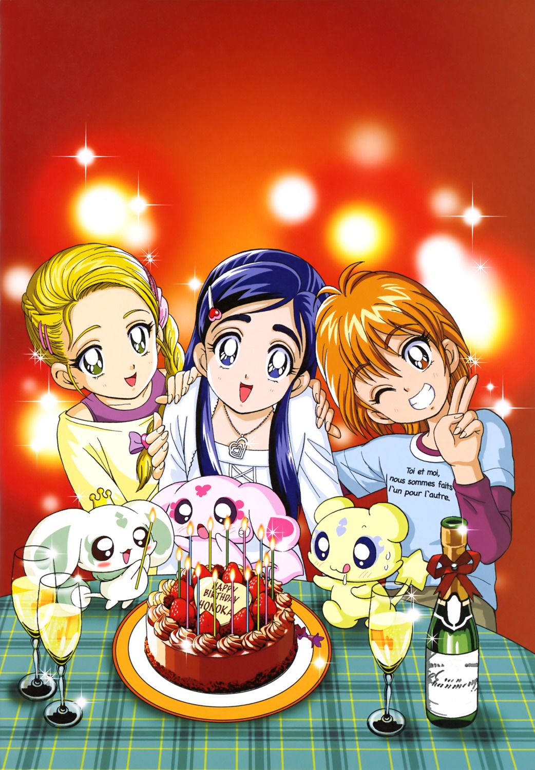 dress futari_wa_pretty_cure kamikita_futago kujou_hikari mepple mipple misumi_nagisa pollun pretty_cure yukishiro_honoka