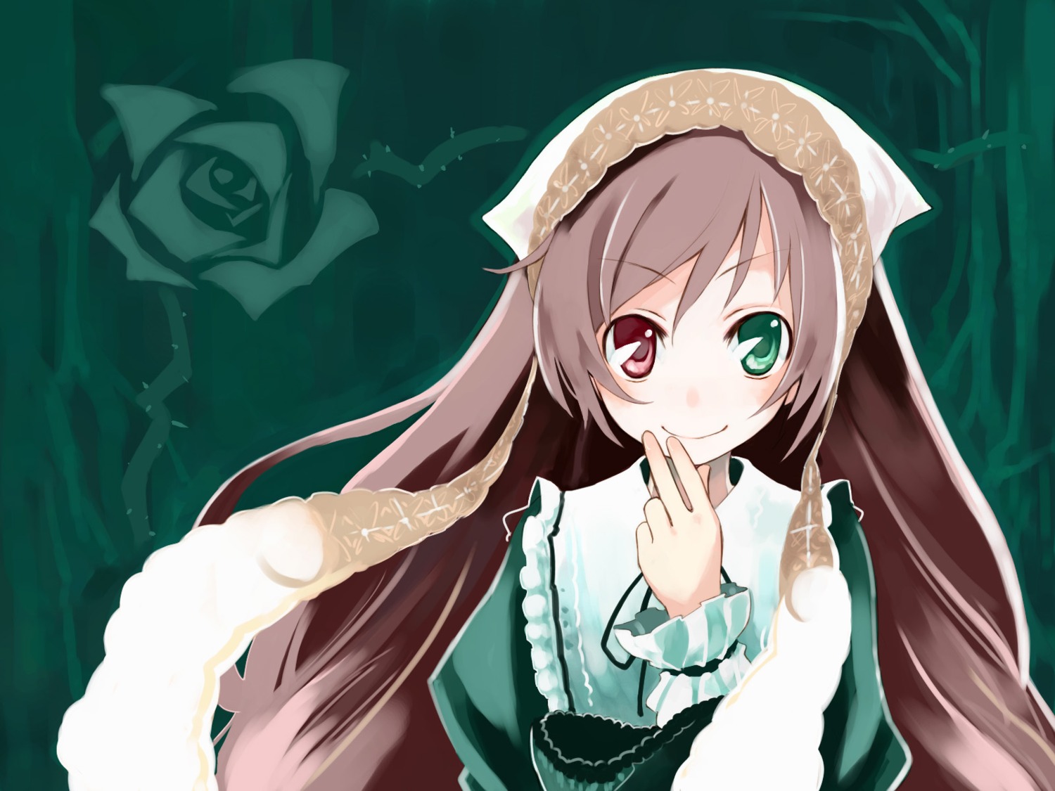 heterochromia lolita_fashion rozen_maiden suiseiseki ushiki_yoshitaka wallpaper