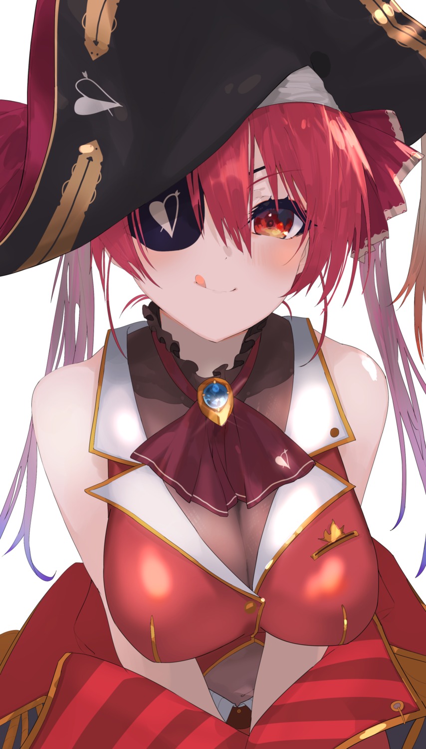 cleavage eyepatch hololive houshou_marine pirate sumiya_sakise