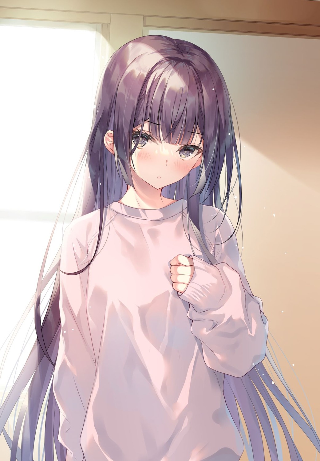 breast_hold miwabe_sakura saijo_no_osewa sweater tsurumi_shizune