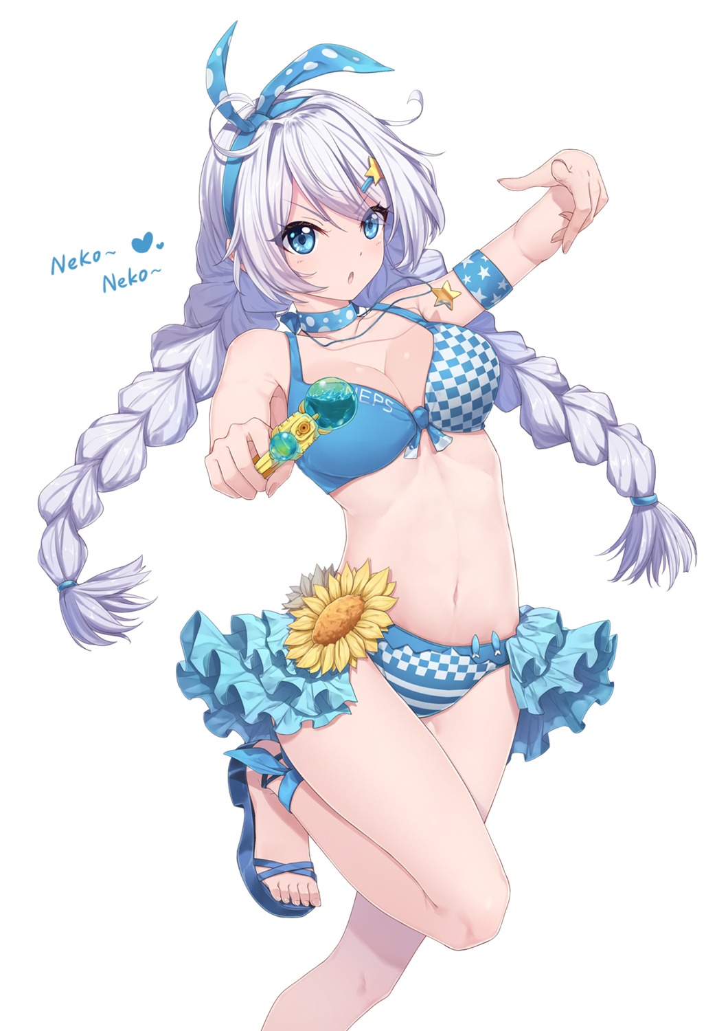 benghuai_xueyuan bikini cleavage gun honkai_impact kiana_kaslana neps-l swimsuits