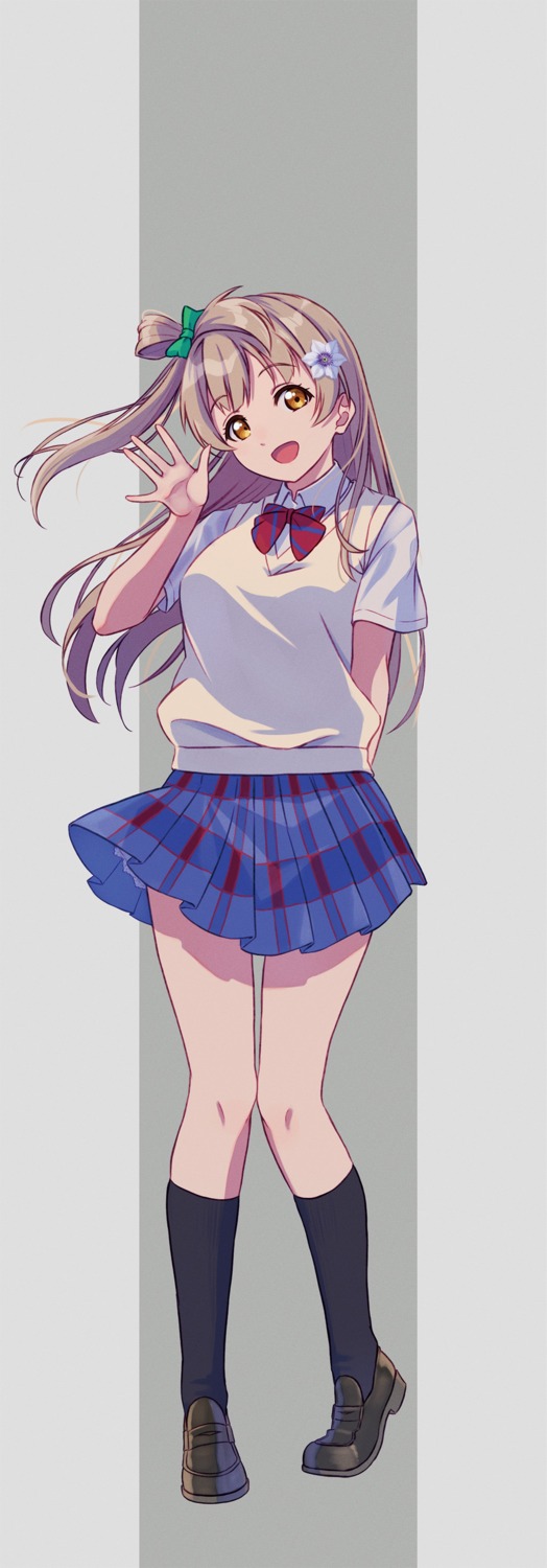 love_live! macken minami_kotori seifuku skirt_lift sweater