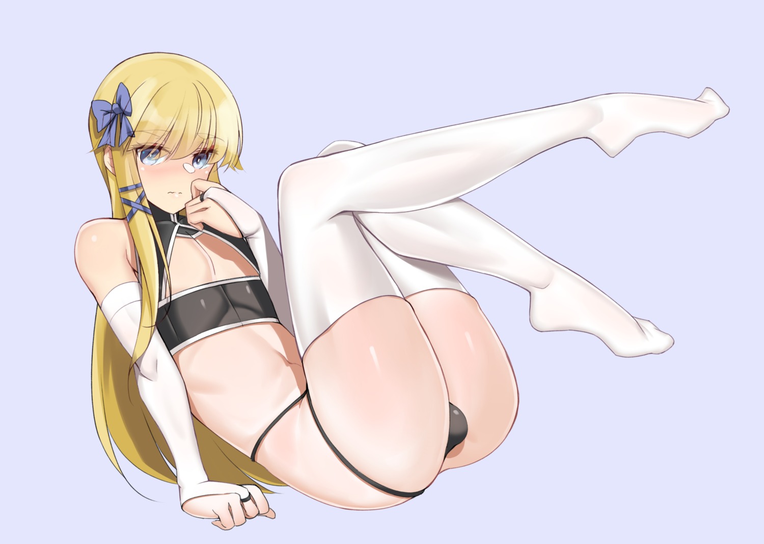 feet husun_wei pantsu thighhighs trap