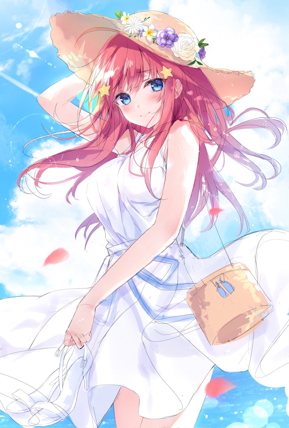 5-toubun_no_hanayome dress nakano_itsuki sakura_honoka_(srhk0623) skirt_lift